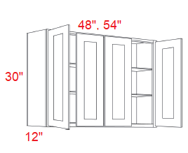 AL11-5430 Luxor Espresso  RTA 54x30 Wall Cabinet
