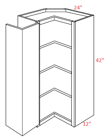 eb23-WSQ2442 Elegant Stone Assembled 24x42 Wall Corner Cabinet