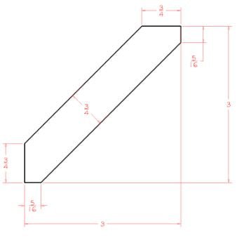 ASG-LACM8 Highland Grey Assembled Crown Molding Shaker