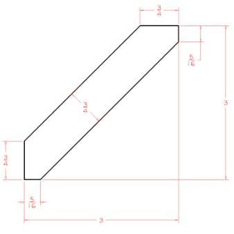 ASEO-LACM8 Haven Ember Assembled Crown Molding Shaker