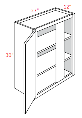 HSC-BLW2730 Harbor Brown RTA Wall Blind Corner Cabinet
