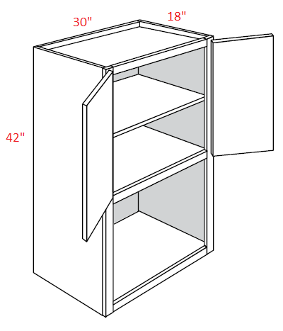 KED-MW3042B Essex Driftwood RTA 30x42 Wall Microwave Cabinet