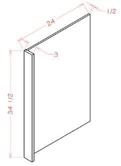 ASN-DWR3 Highland Navy Assembled Dishwasher Panel