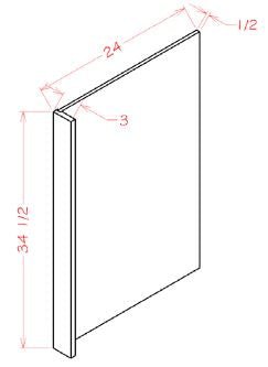 AOS-DWR3 Oxford Sage Assembled Dishwasher Panel