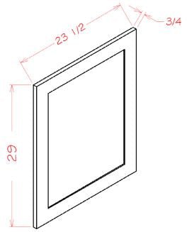 ASB-BDEP Highland Black Assembled Base Decorative End Panel