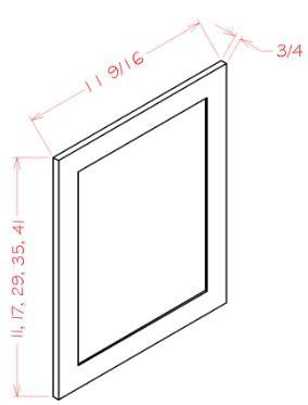 AEW-WDEP1212 Edgeline White Assembled Wall Decorative End Panel