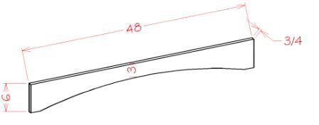 ASB-VASB48 Highland Black Assembled Valance