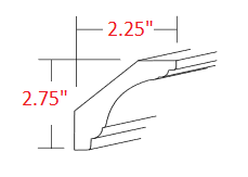 AKEC-CCM8 Essex Castle Assembled Cove Crown Molding