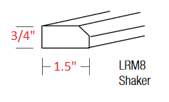AKET-LRM8-S Essex Truffle Assembled Light Rail Molding Shaker
