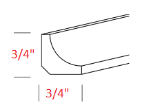 AKYM-ICM8 Yarmouth Assembled Inside Corner Molding