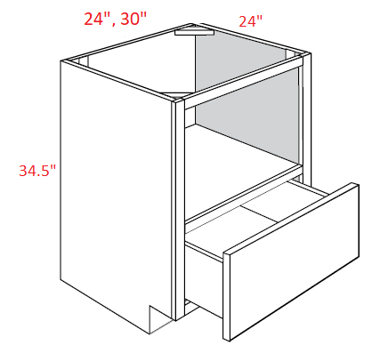 eb23-MCB24 Elegant Stone Assembled 24" Microwave Base Cabinet