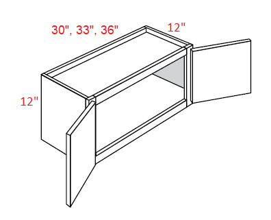 EB22-3612 Elegant Dove Assembled 36x12 Wall Cabinet