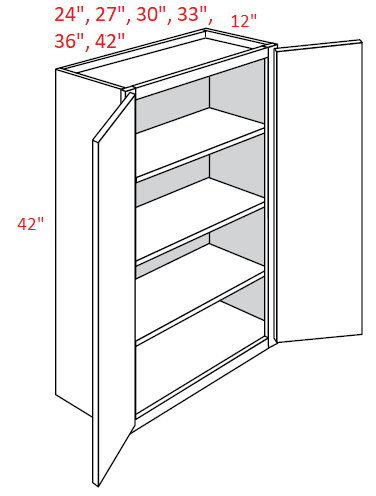 RB23-2442 Richmond Stone Assembled 24x42 Wall Cabinet