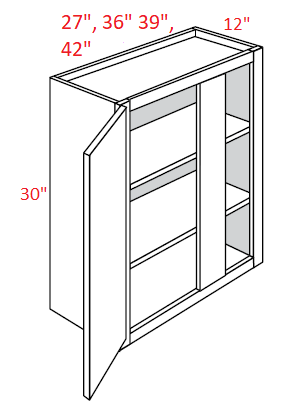 EB27-WBC27/3030 Elegant Ocean Assembled Wall Blind Corner Cabinet