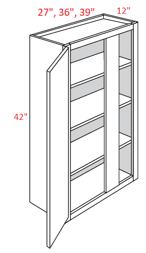 EB27-WBC36/3942 Elegant Ocean Assembled Wall Blind Corner Cabinet