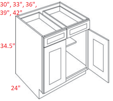 eb23-B36 Elegant Stone Assembled 36" Base Cabinet