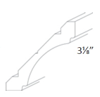 AL10-RCRMC Luxor White RTA Cove Crown Molding