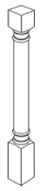 SB10-POST-P Sydney White Turnpost