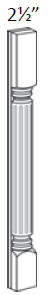 SB10-SPIN-F-42 Sydney White Fluted Spindle