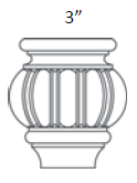 SB102-BUN-F Sydney Linen Fluted Feet
