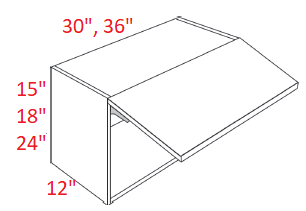 BMM604-3015-HD Broadway Graphite Assembled 30x15 Lift-Up Cabinet