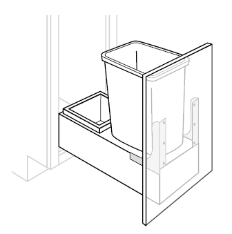 AKTR-SFTTRASHPO15 Trenton Assembled Trash Bin Pullout