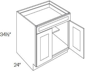 SB201-B24 Sydney bourbon Assembled 24" Base Cabinet