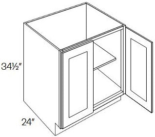 EB10-B27-FH Elegant White Assembled 27" Base Cabinet