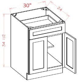 HSC-B30 Harbor Brown RTA 30" Base Cabinet