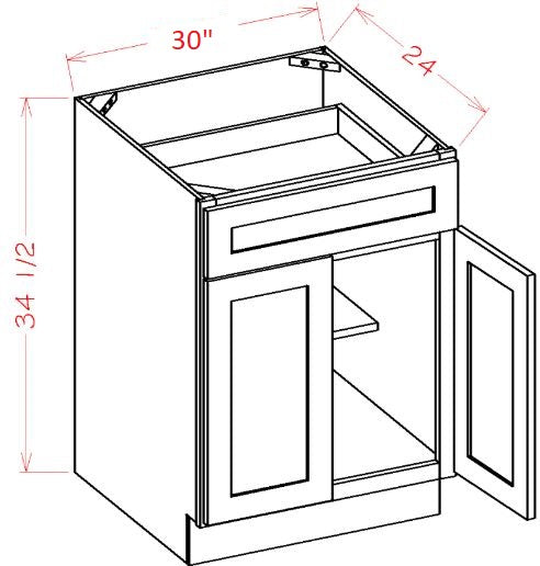 UB-B30B Upton Brown RTA 30" Base Cabinet