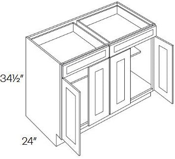 SB102-B48 Sydney Linen Assembled 48" BaseCabinet