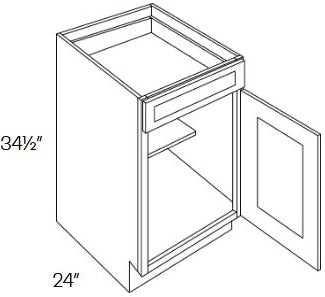 RB10-B15 Richmond White Assembled 15" Base Cabinet