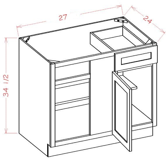 AOT-BBC36 Oxford Toffee Assembled Corner Base Cabinet