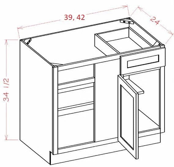 SO-BBC39 Sterling White RTA Corner Base Cabinet