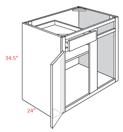 AL05-BLB48/51 Luxor Harvest Assembled Corner Base Cabinet