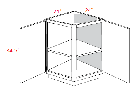 AL-BEC24 Avalon RTA 24" Angle Base Cabinet