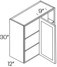 SB102-BLW36/3936 Sydney Linen Assembled Wall Blind Corner Cabinet