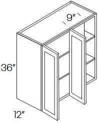 SB201-BLW42/4536 Sydney bourbon Assembled Wall Blind Corner Cabinet