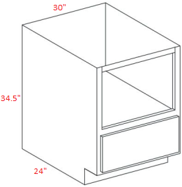 VTD-BMC30 Euro Dark Oak RTA Microwave Base Cabinet