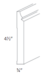 AL02-BSMS Luxor Smokey Gray RTA Furniture Base Molding