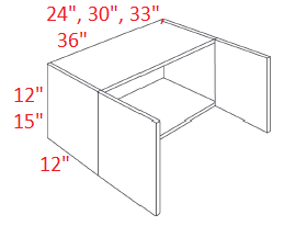 ML19-3312 Matrix Greystone Assembled 33x12 Wall Cabinet