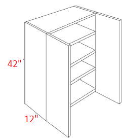 M43-2442 Milano Seaside Assembled 24x42 Wall Cabinet