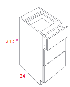 BMM653-DB33 Broadway Coastal Assembled 33" Drawer Base Cabinet
