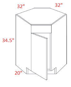 M42-CSB36 Milano Sand Assembled 36" Corner Sink Base Cabinet