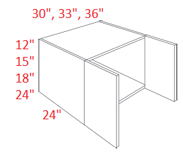 BMM652-3618X24 Broadway Walnut Assembled 36x18x24 Wall Cabinet