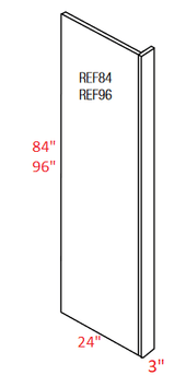 BMM654-REP384 Broadway Driftwood Refrigerator Panel