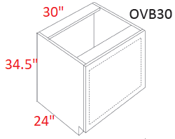 M43-OVB30 Milano Seaside Assembled 30" Oven Base Cabinet