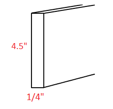 M40-TKS Polar White Toe Kick Molding