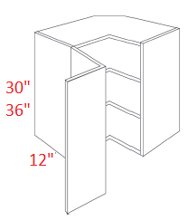 M42-WSQ2430 Milano Sand Assembled 24x30 Wall Square Corner Cabinet