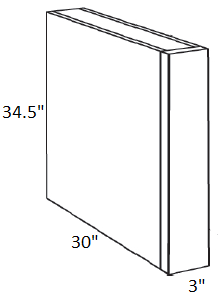 L10-CLM-B30 Luxor White Assembled 30" Base Column